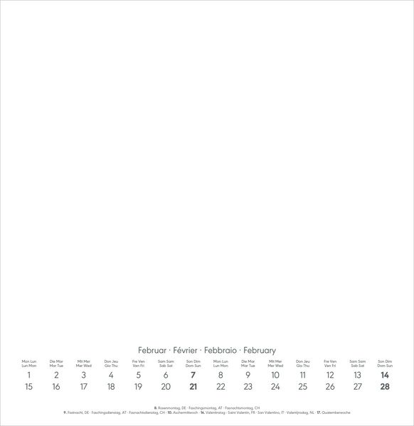 Produktbild: Kreativkalender XL schwarz 2027
