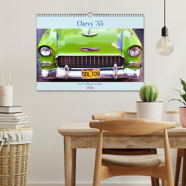Produktbild: CHEVY '55 - Ein US-Oldtimer in Kuba (Wandkalender 2026 DIN A3 quer), CALVENDO Monatskalender