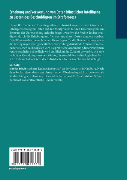 Produktbild: Erhebung und Verwertung von Daten k&uuml;nstlicher Intelligenz zu Lasten des Beschuldigten im Strafprozess