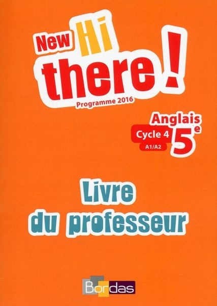 Produktbild: New Hi there ! anglais 5e : livre du professeur