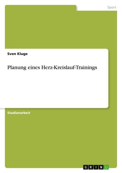 Produktbild: Planung eines Herz-Kreislauf-Trainings