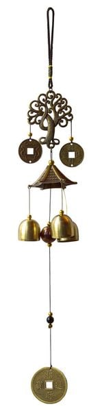 Produktbild: Klangspiel "Lebensbaum mit Pagode und Gl&uuml;cksm&uuml;nze"