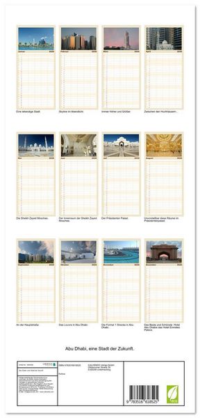 Produktbild: Familienplaner 2026 - Abu Dhabi, eine Stadt der Zukunft. mit 5 Spalten (Wandkalender, 21 x 45 cm) CALVENDO
