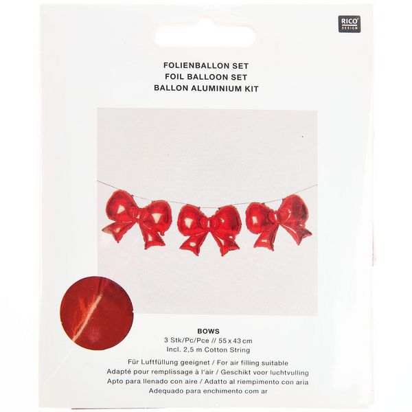 Produktbild: Folienballon Set, Schleifen, Rot