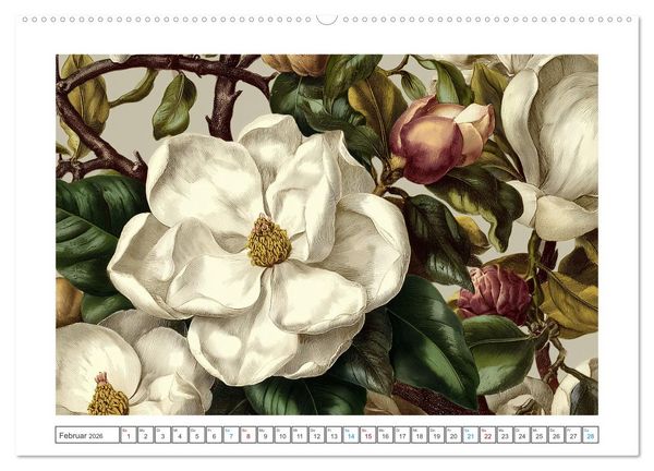 Produktbild: Florale Meisterwerke (hochwertiger Premium Wandkalender 2026 DIN A2 quer), Kunstdruck in Hochglanz
