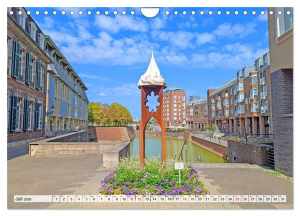 Produktbild: D&uuml;sseldorf Vom Ufer bis zur Skyline (Wandkalender 2026 DIN A4 quer), CALVENDO Monatskalender
