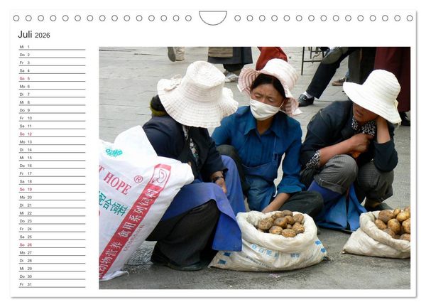 Produktbild: Tibet - Begegnungen (Wandkalender 2026 DIN A4 quer), CALVENDO Monatskalender