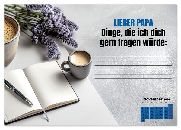 Produktbild: Kalender f&uuml;r Papa - Was ich dir sagen will (Wandkalender 2026 DIN A4 quer), CALVENDO Monatskalender