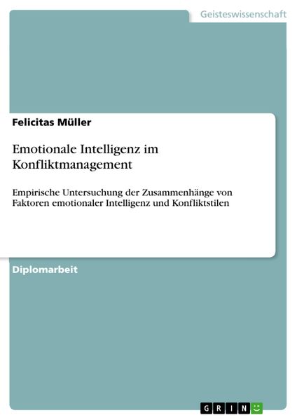 Produktbild: Emotionale Intelligenz im Konfliktmanagement