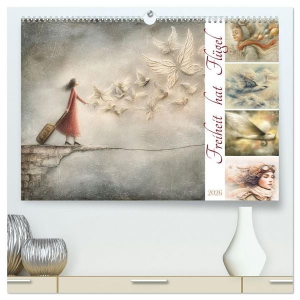 Produktbild: Freiheit hat Fl&uuml;gel (hochwertiger Premium Wandkalender 2026 DIN A2 quer), Kunstdruck in Hochglanz