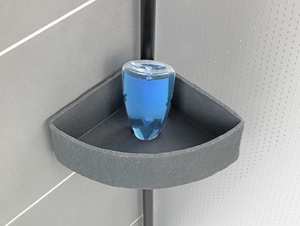 Produktbild: Teleskop-Eckregal Mod. Villata, mit 3 K&ouml;rben aus hochwertigem Polyresin