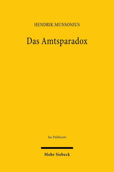 Produktbild: Das Amtsparadox