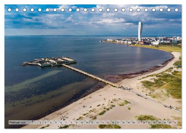 Produktbild: Malm&ouml; von oben (Tischkalender 2026 DIN A5 quer), CALVENDO Monatskalender