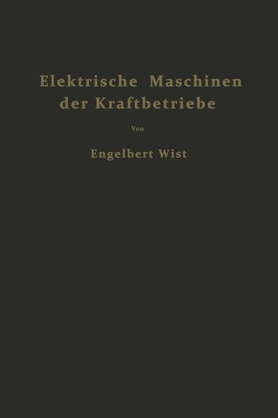 Produktbild: Elektrische Maschinen der Kraftbetriebe