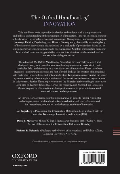 Produktbild: The Oxford Handbook of Innovation