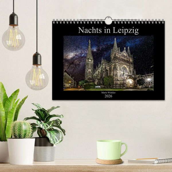 Produktbild: Nachts in Leipzig (Wandkalender 2026 DIN A4 quer), CALVENDO Monatskalender