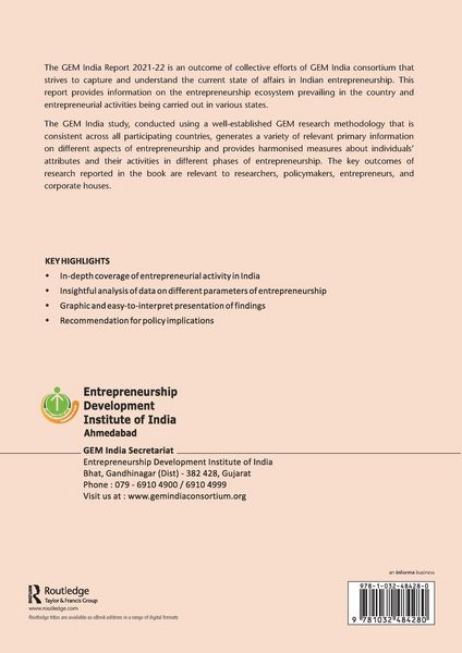 Produktbild: Global Entrepreneurship Monitor India Report 2021/22