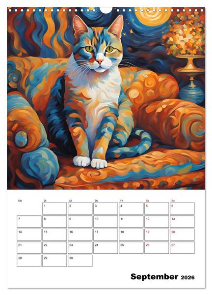 Produktbild: Katzenmagie (Wandkalender 2026 DIN A3 hoch), CALVENDO Monatskalender