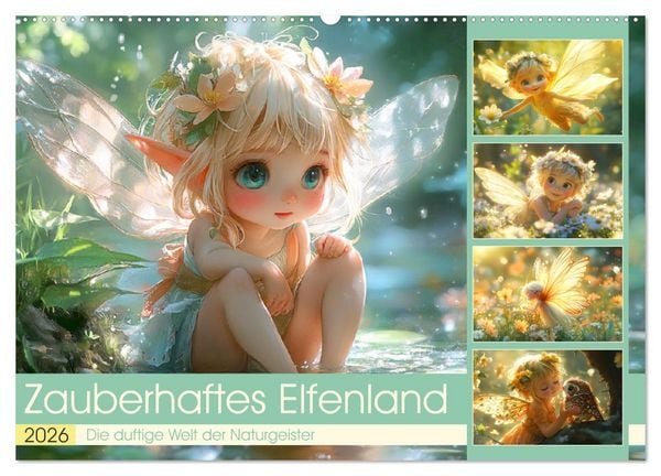 Zauberhaftes Elfenland. Die duftige Welt der Naturgeister (Wandkalender 2026 DIN A2 quer), CALVENDO Monatskalender