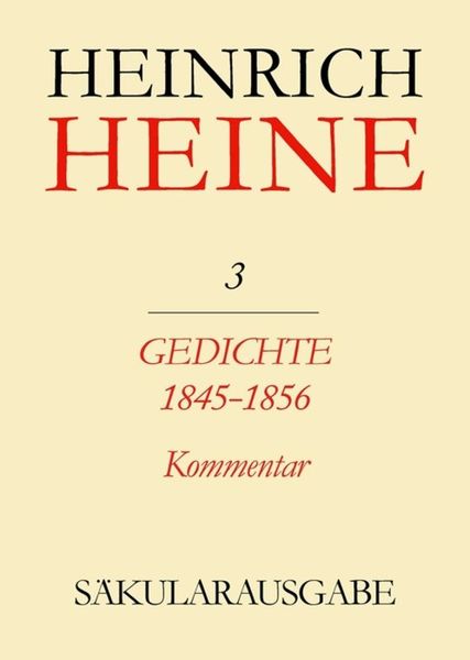 Produktbild: Gedichte 1845-1856. Kommentar