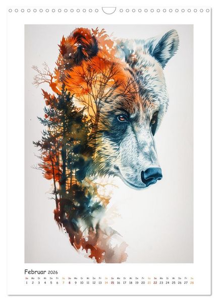 Produktbild: Magische Tierkunst (Wandkalender 2026 DIN A3 hoch), CALVENDO Monatskalender