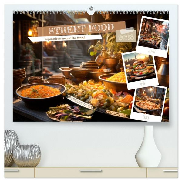 Produktbild: STREET FOOD Impressions around the world (High Quality Premium Wall Calendar 2026 DIN A2 landscape),CALVENDO 12 Month Wall Calendar