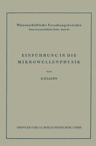 Produktbild: Einf&uuml;hrung in die Mikrowellenphysik