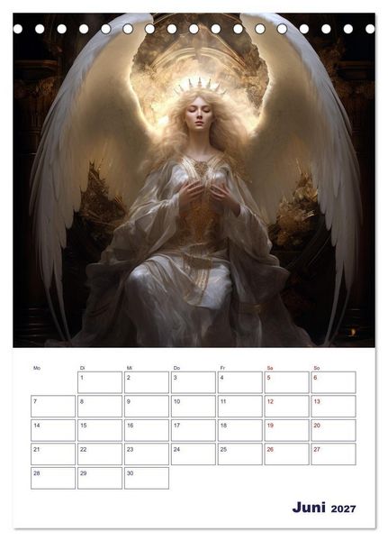 Produktbild: Die reine Sch&ouml;nheit der Engel (Tischkalender 2027 DIN A5 hoch), CALVENDO Monatskalender