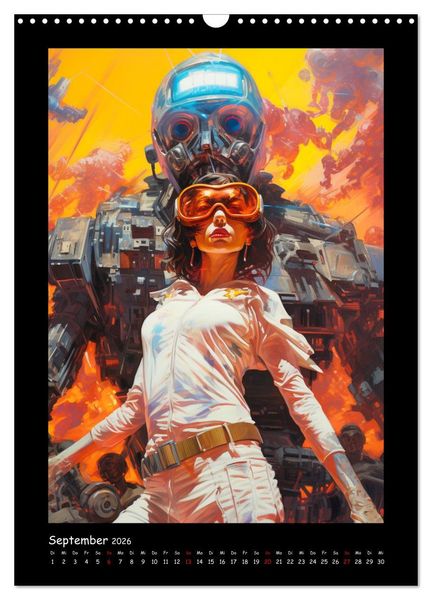 Produktbild: Galaktische Welten. Starke Space Opera-Illustrationen (Wandkalender 2026 DIN A3 hoch), CALVENDO Monatskalender