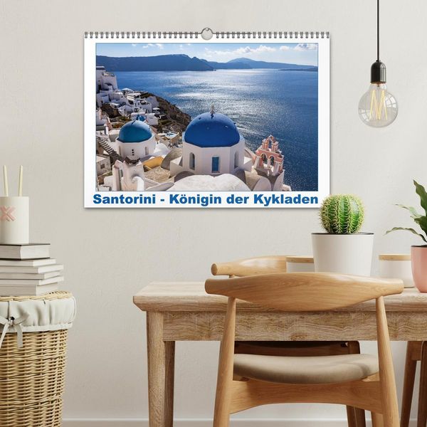Produktbild: Santorini - K&ouml;nigin der Kykladen (Wandkalender 2026 DIN A3 quer), CALVENDO Monatskalender