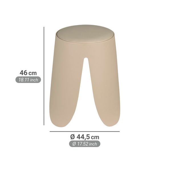 Produktbild: Badhocker Mod. Comiso Beige matt, belastbar bis 180 kg