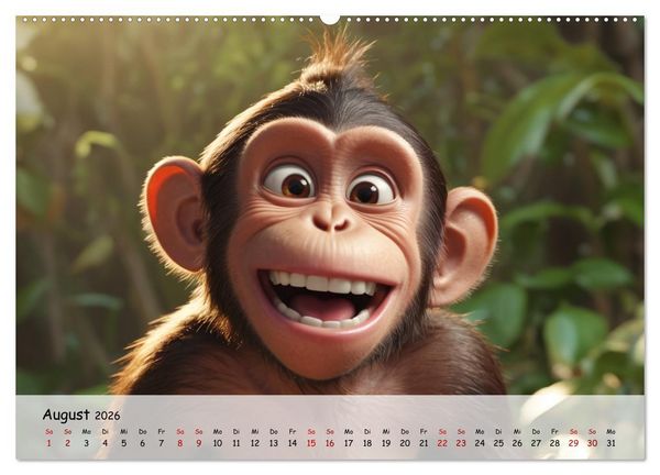 Produktbild: Lachende Tiere (Wandkalender 2026 DIN A2 quer), CALVENDO Monatskalender