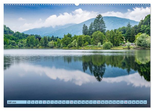 Produktbild: Italiens romantische Seen (hochwertiger Premium Wandkalender 2026 DIN A2 quer), Kunstdruck in Hochglanz
