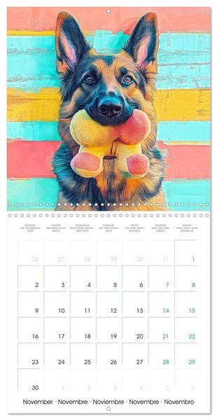 Produktbild: German Sheperd - Comic Style (Wall Calendar 2026 12 &times; 12 Inch) CALVENDO 12 Month Wall Calendar