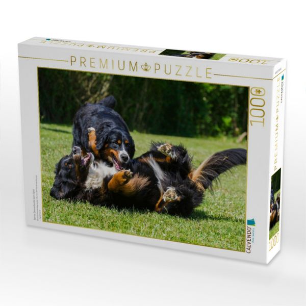 Produktbild: CALVENDO Puzzle Berner Sennenhunde beim Spiel | 1000 Teile Lege-Gr&ouml;&szlig;e 64x48cm Foto-Puzzle f&uuml;r gl&uuml;ckliche Stunden
