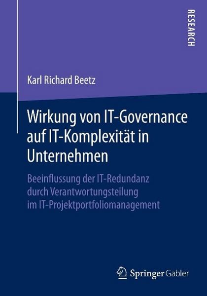 Produktbild: Wirkung von IT-Governance auf IT-Komplexit&auml;t in Unternehmen