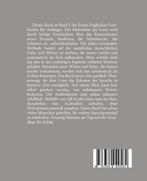 Produktbild: Lerne Englische Sprache mit dem Buch Das Erste Englische Lesebuch f&uuml;r Anf&auml;nger Band 3