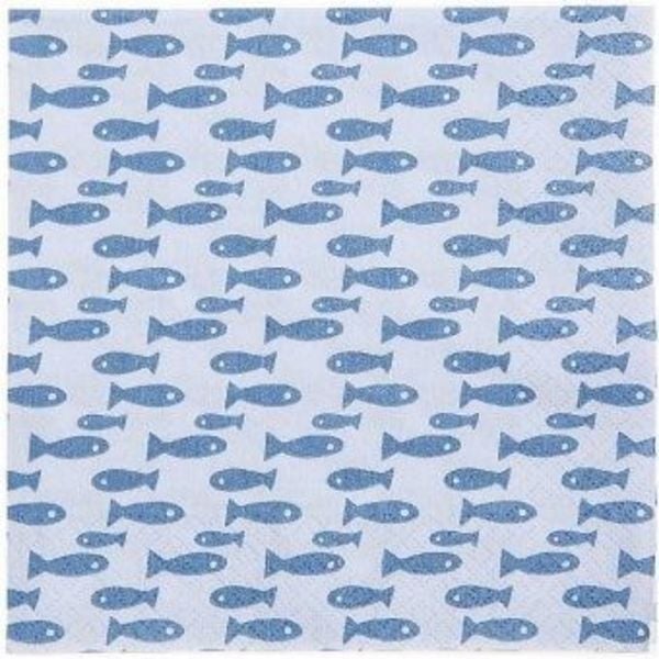 Servietten, Fische, Blau