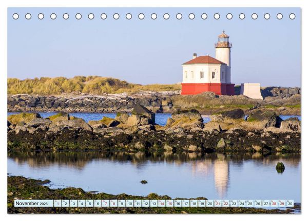 Produktbild: Leuchtt&uuml;rme - Maritime Leuchtfeuer an den K&uuml;sten (Tischkalender 2026 DIN A5 quer), CALVENDO Monatskalender