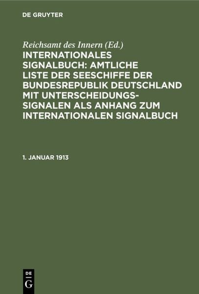 Produktbild: 1. Januar 1913