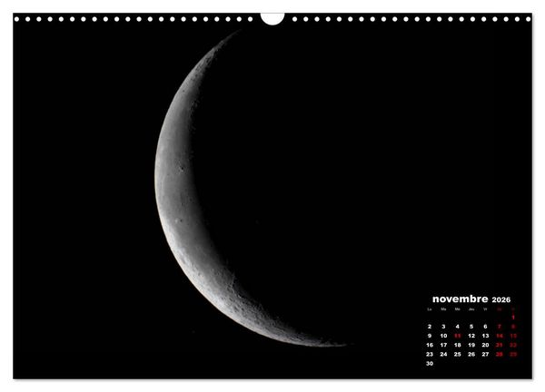 Produktbild: Phases de la lune (Calendrier mural 2026 DIN A3 vertical), CALVENDO calendrier mensuel