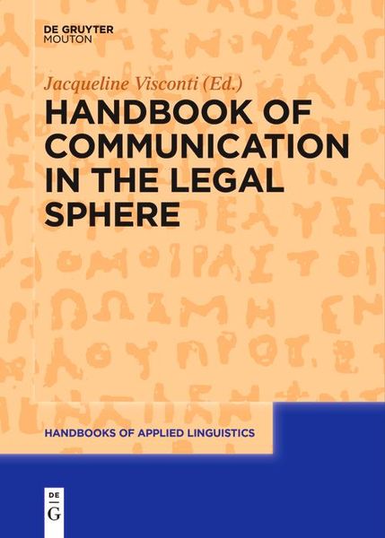 Produktbild: Handbook of Communication in the Legal Sphere