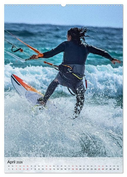 Produktbild: Kitesurfen - Fun pur (Wandkalender 2026 DIN A2 hoch), CALVENDO Monatskalender