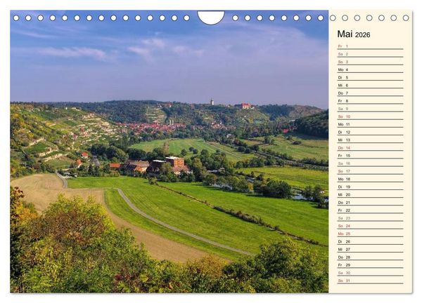 Produktbild: Saale-Unstrut - Region aus Wein und Stein (Wandkalender 2026 DIN A4 quer), CALVENDO Monatskalender
