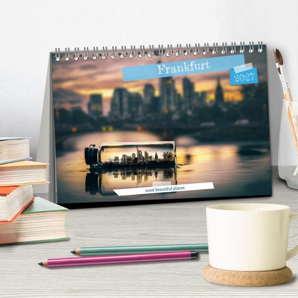 Produktbild: Frankfurt most beautiful places (Desk Calendar 2027 DIN A5 landscape), CALVENDO 12 Month DeskCalendar