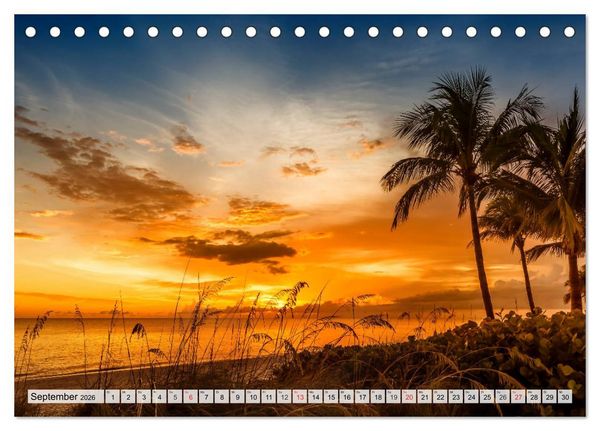 Produktbild: FLORIDA Paradiesischer Sonnenscheinstaat (Tischkalender 2026 DIN A5 quer), CALVENDO Monatskalender