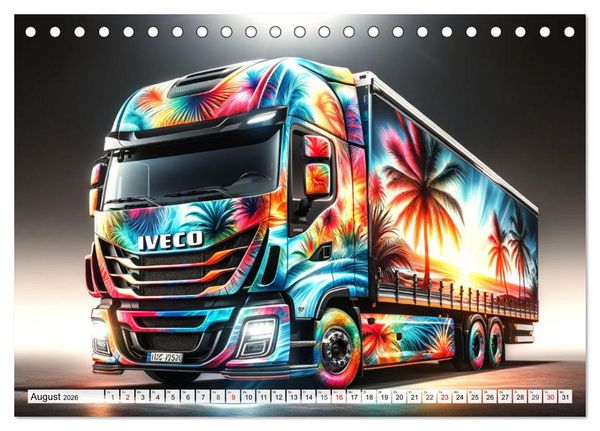 Produktbild: Faszination Truck: KI-Designs von Lack und Leistung (Tischkalender 2026 DIN A5 quer), CALVENDO Monatskalender