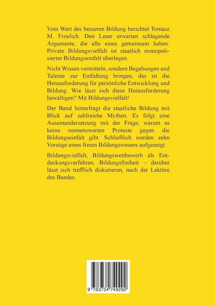 Produktbild: Bildungsvielfalt statt Bildungseinfalt