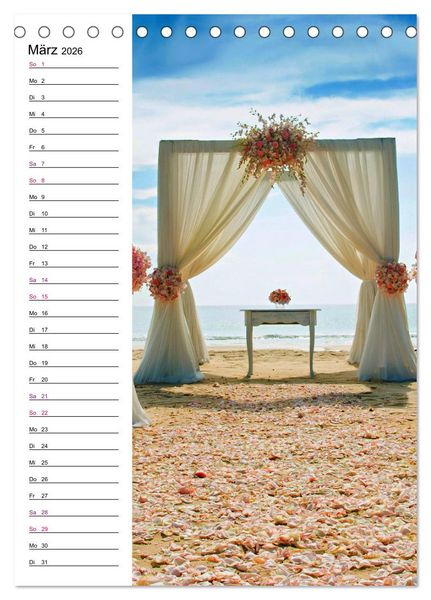 Produktbild: Lust auf Hochzeit - Planer (Tischkalender 2026 DIN A5 hoch), CALVENDO Monatskalender