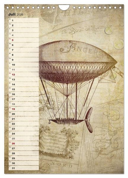 Produktbild: Vintage Welten (Wandkalender 2026 DIN A4 hoch), CALVENDO Monatskalender